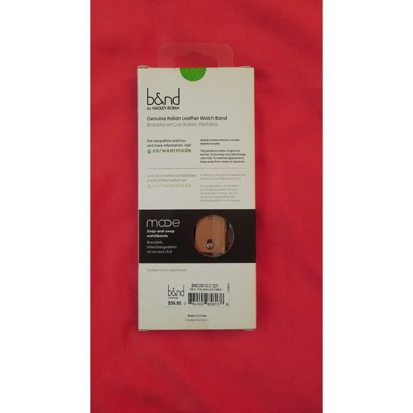 Gold 22mm Genuine Leather Watch Band BRAND NEW - Picture 3 of 3